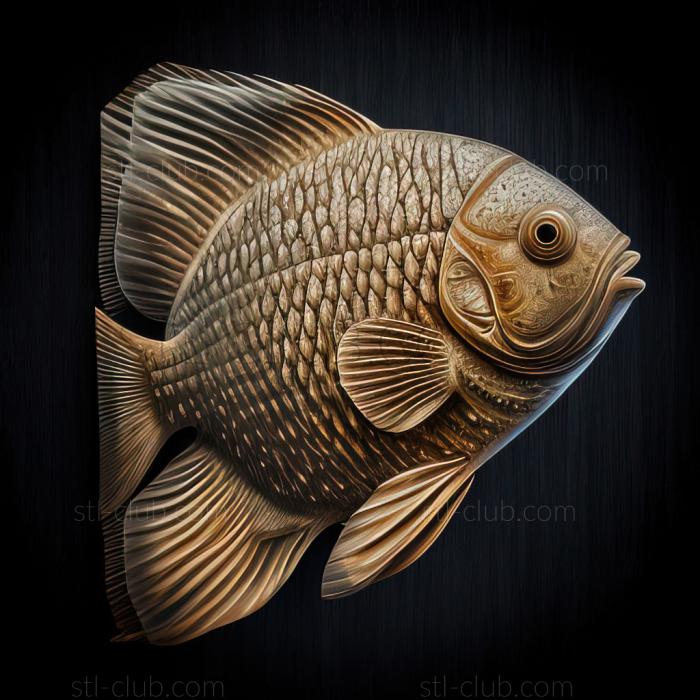 3D model st A real gourami fish (STL)